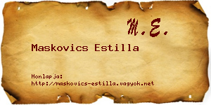 Maskovics Estilla névjegykártya